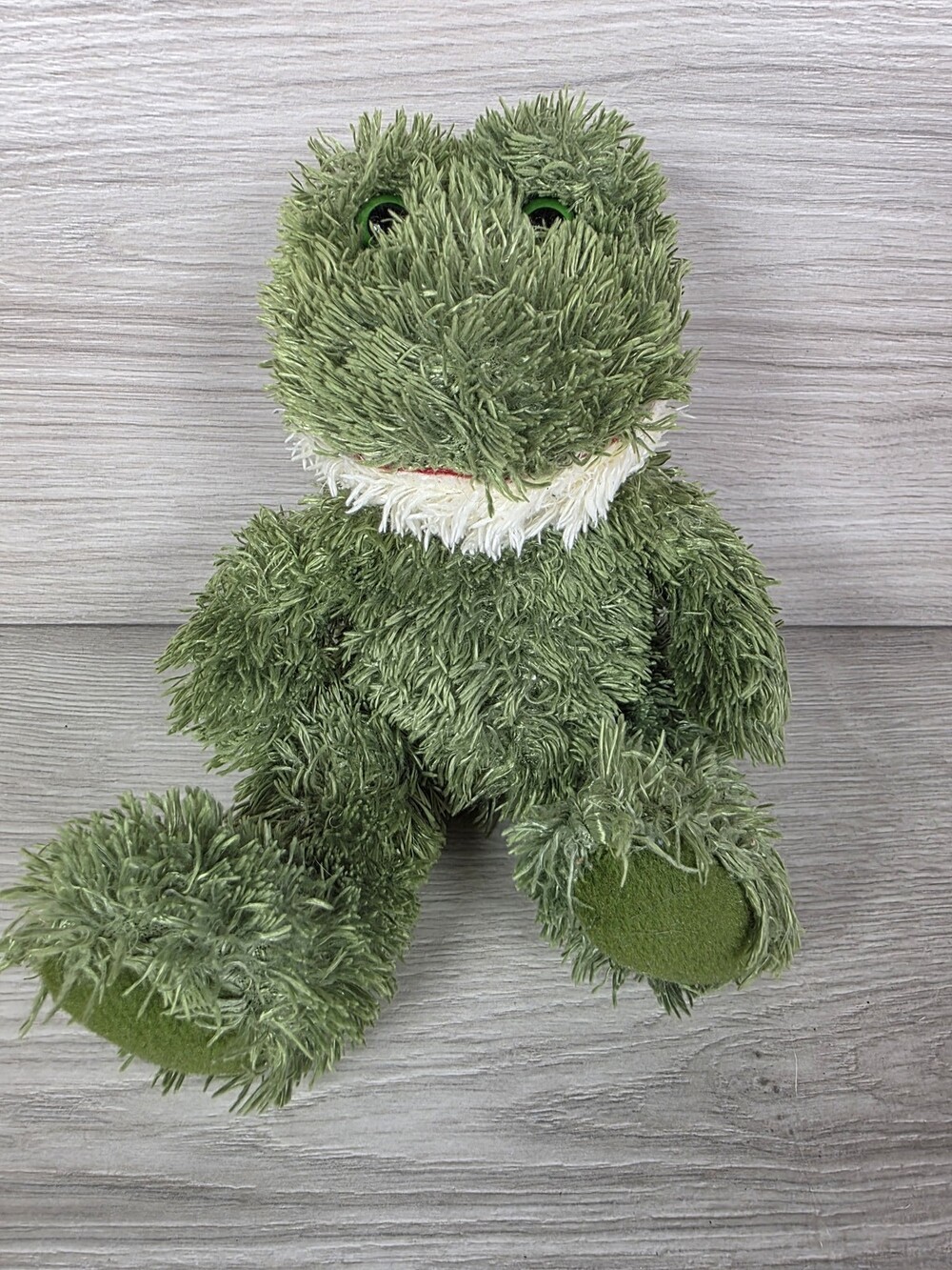 Plush Frog 12" Soft Stuffed Animal Green Shaggy SU59